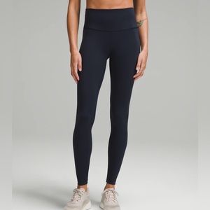 Lululemon Wunder Train High-Rise Tight 28 Leggings, Navy Blue, Size 6